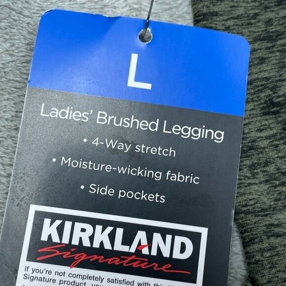 Kirkland Signature Ladies’ Brushed Leggings L High-Waisted 4-Way d0418 - Picture 6 of 7